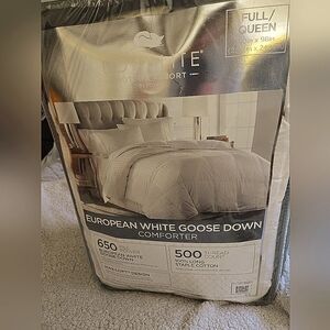 European Goose Down Comforter - White, Full Queen